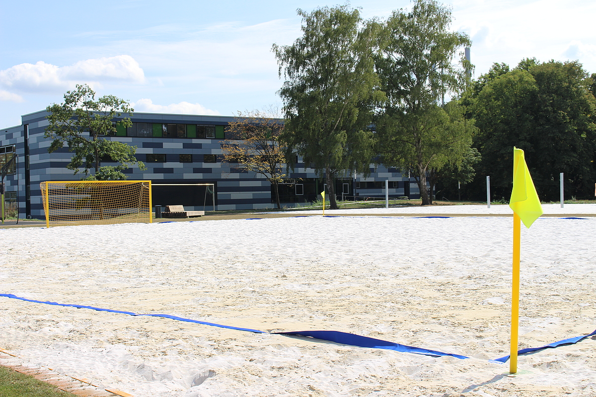 Der Beachsoccerplatz auf dem Sportcampus.