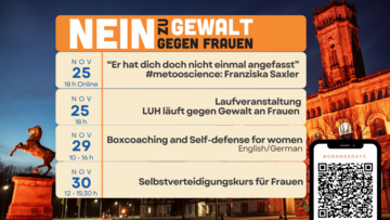 Nein zu Gewalt gegen Frauen: #Orangedays in Hannover mit Programm vom 25.-30.11.2025.