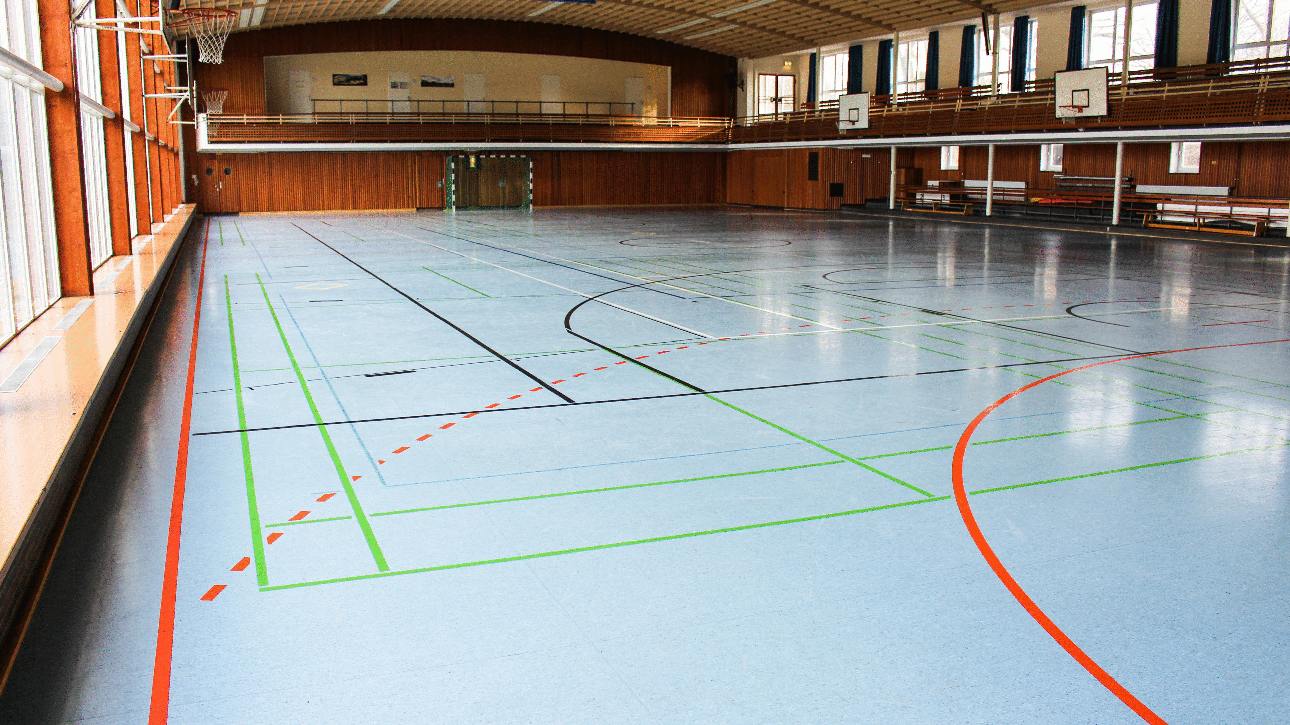 Innenansicht der Sporthalle 1.
